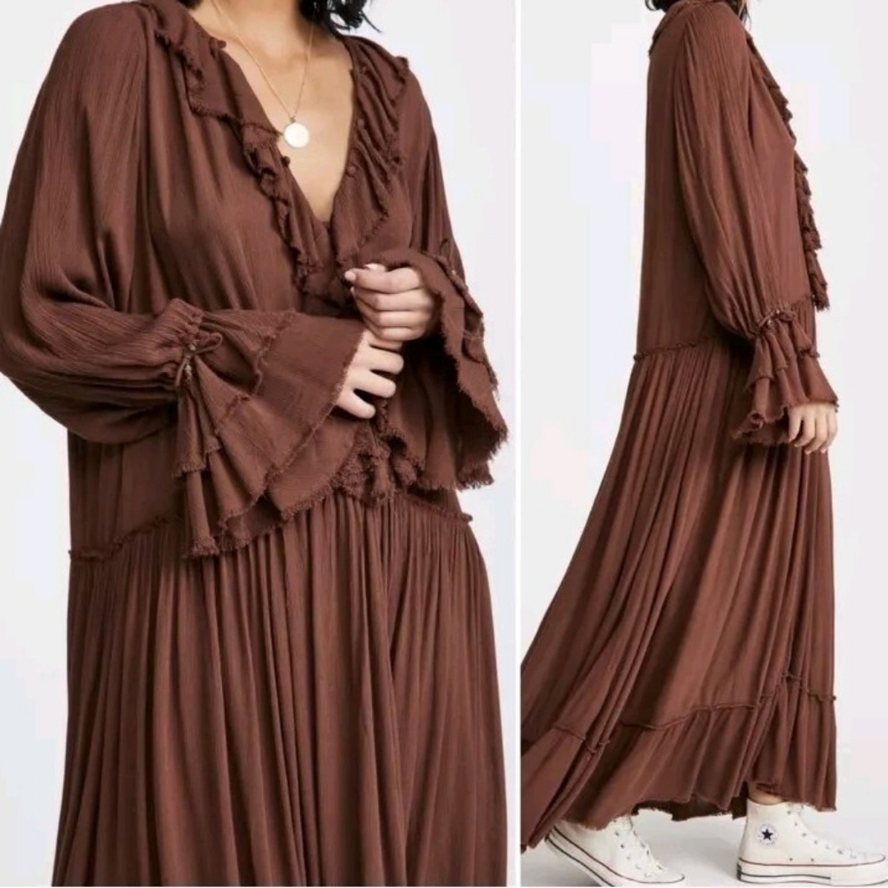 Free People Sweet Darlin' Ruffle Dress XL - Picture 10 of 16